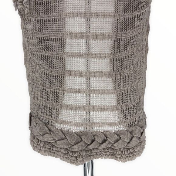 Rebecca Taylor Grey Chunky Cap Sleeve Open Knit Cardigan Sweater Wool Mohair XS - Picture 6 of 11